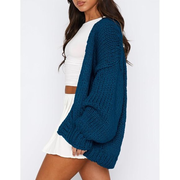 Womens Trendy Cardigan Sweaters Fall 2025 Long Sleeve Chunky Knit Outfits - Picture 4 of 8